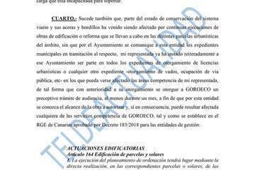 Escrito de GoroEco presentado en el Ayuntamiento de Telde/TA.